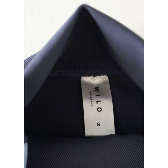 Wilo The Label x Anthropologie Sz S Blue Colorblock Rib Sports Bra & Shorts Set - Picture 10 of 11